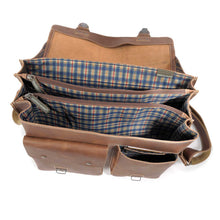 Lade das Bild in den Galerie-Viewer, Umhängetasche Büffelleder doppelter Riemenverschluss-Rucksäcke und Umhängetaschen-Aunts & Uncles-Lederhaus Schliesselberger