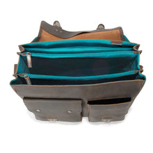 Lade das Bild in den Galerie-Viewer, Umhängetasche Büffelleder doppelter Riemenverschluss-Rucksäcke und Umhängetaschen-Aunts & Uncles-Lederhaus Schliesselberger