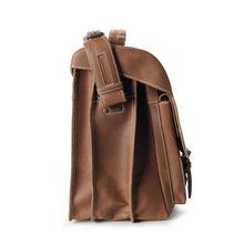Lade das Bild in den Galerie-Viewer, Umhängetasche Büffelleder doppelter Riemenverschluss-Rucksäcke und Umhängetaschen-Aunts & Uncles-Lederhaus Schliesselberger